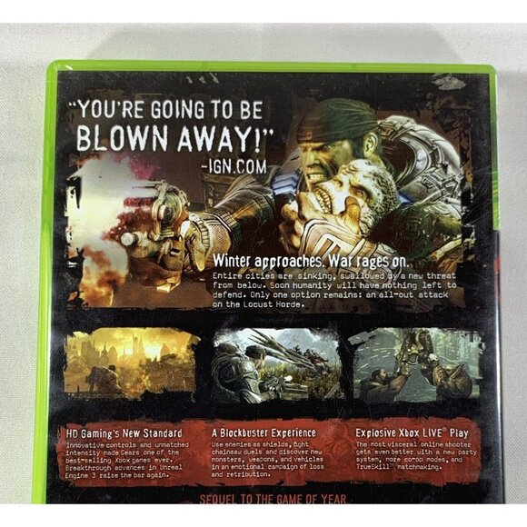 Gears of War 2 Microsoft Xbox 360 Video Game 2008 Complete with Manual Tested - Picture 4 of 5